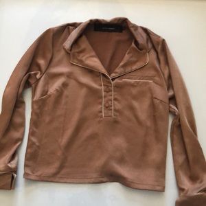 Silky long sleeve top